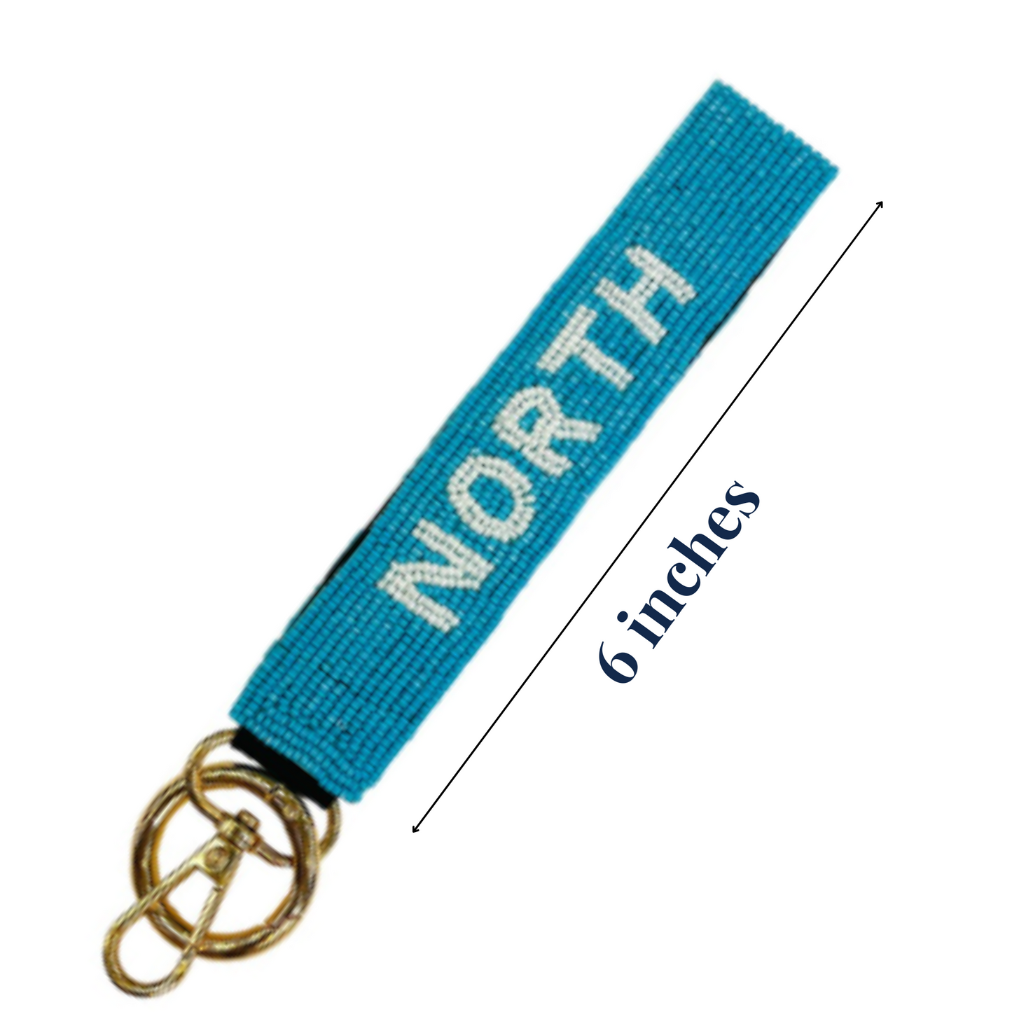 North carolina trendy beaded keychain for carolina girls with style