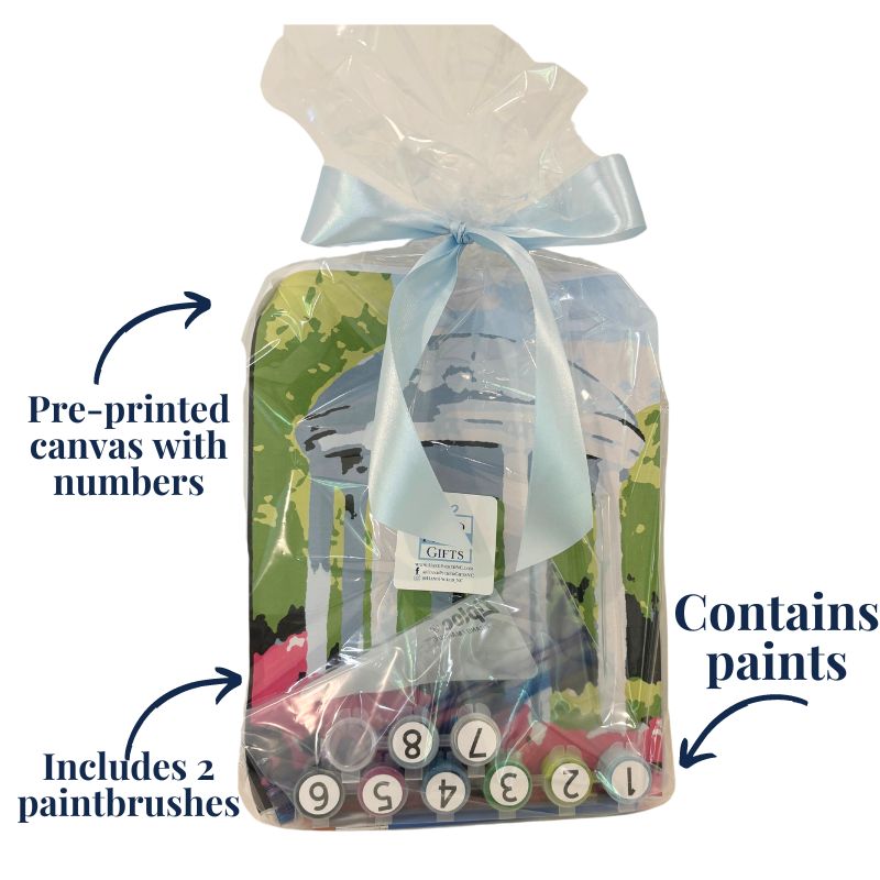 UNC Old Well Paint by Number Kit for gift basket for Carolina student gift