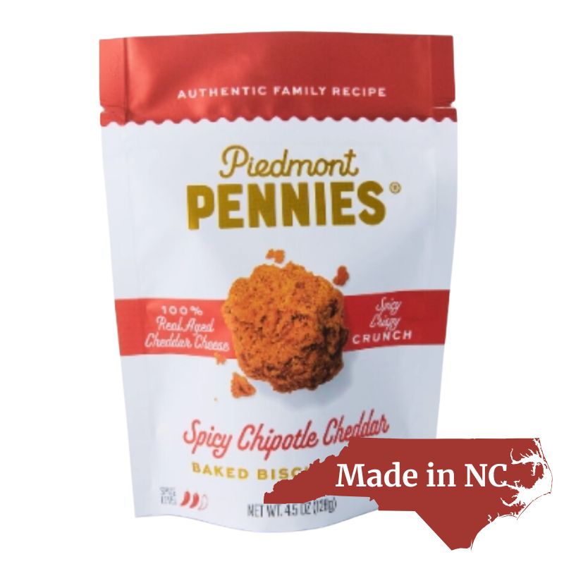 Spicy Chipotle Cheddar cheese wafers that are made in North Carolina