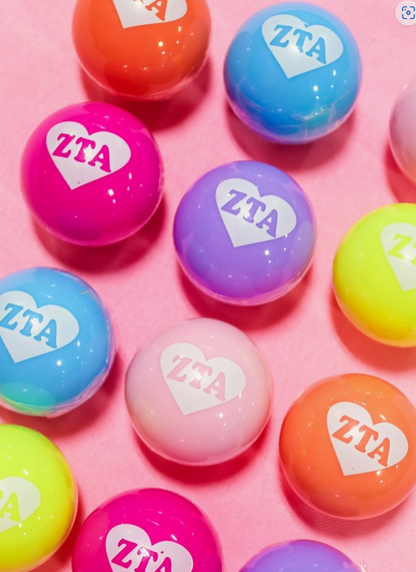 Zeta Tau Alpha lip balm in a variety of colors.