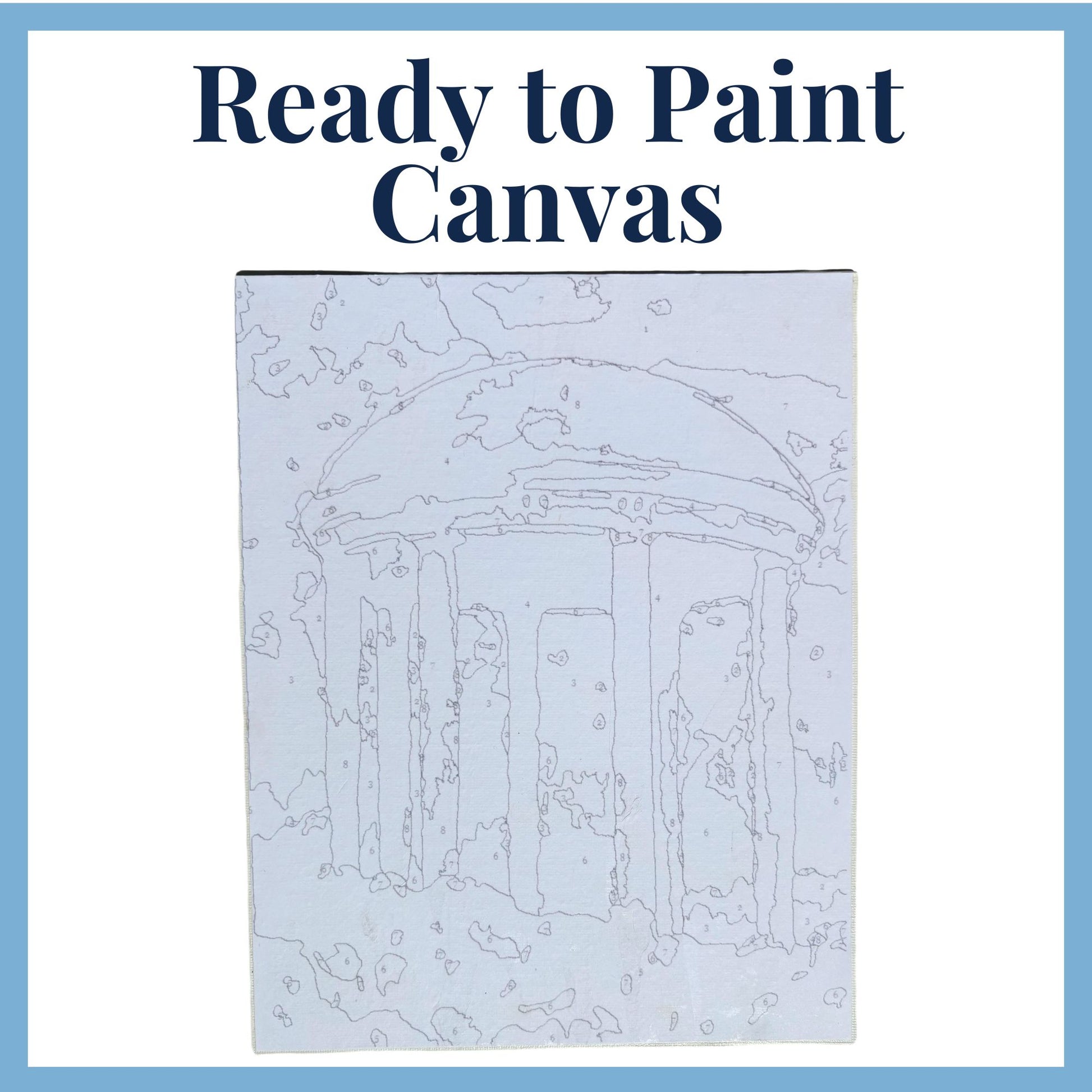 Paint by number canvas for old well kit from a north carolina college gift shop