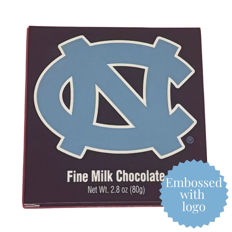 Fine chocolate with UNC logo for a gift bag for unc chapel Hill alumni