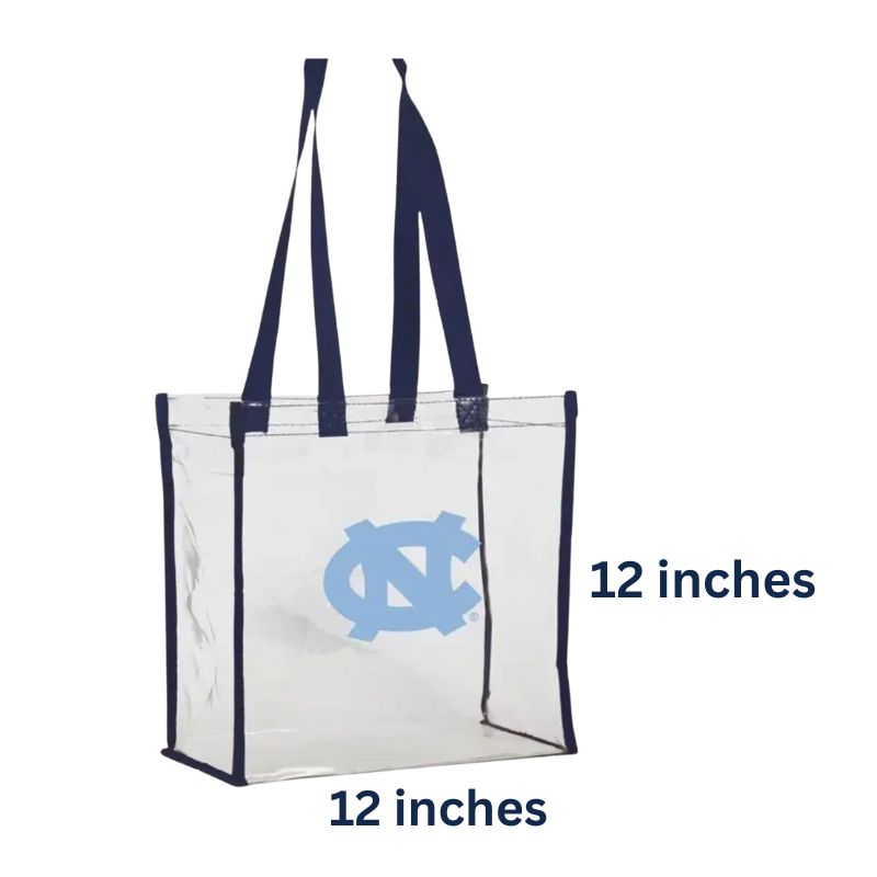 Clear UNC stadium bag for game day in Chapel Hill