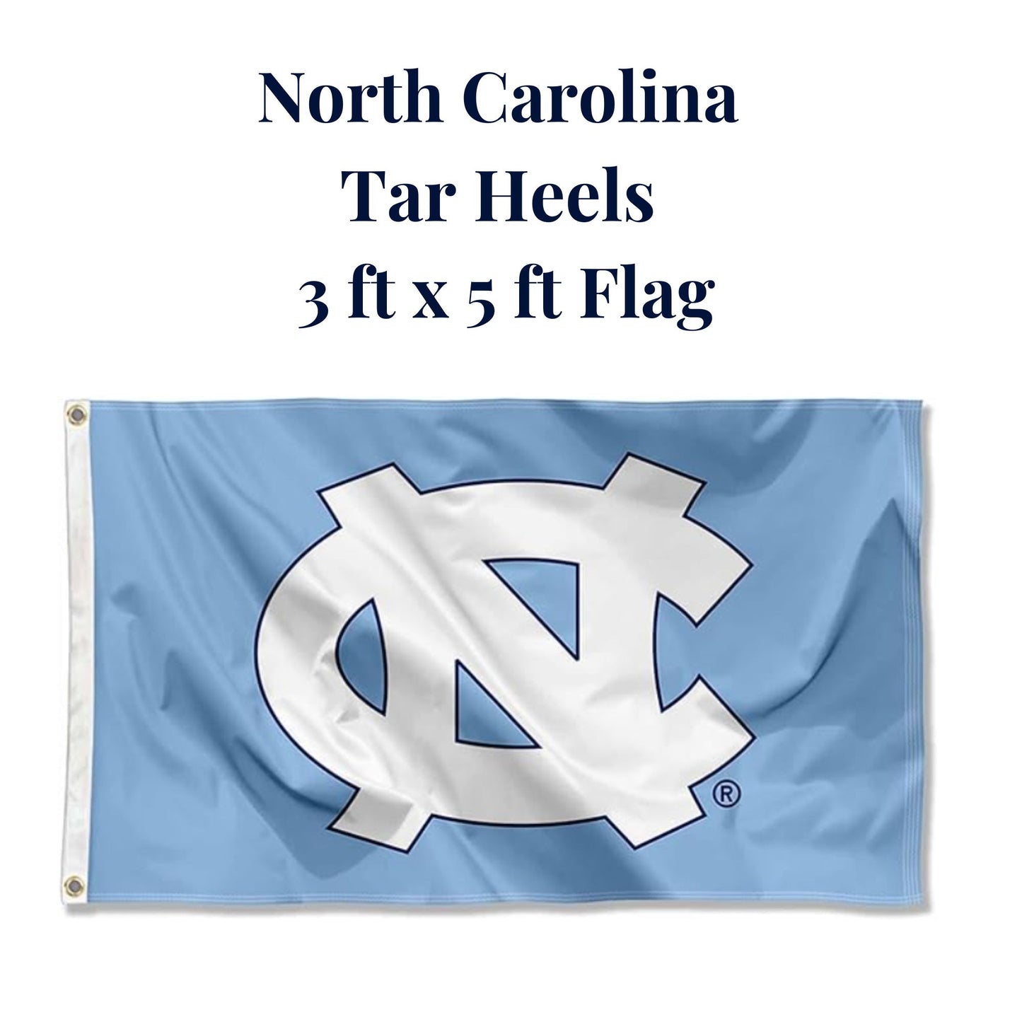 UNC Carolina Tar Heel Flag included in the UNC Fan Basket, perfect for displaying school spirit.