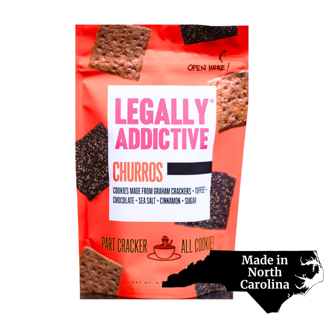 Legally Addictive Churros Cookies – Sweet and crunchy cookies made in Asheville, North Carolina, combining the delicious flavors of churros with a perfect crispy texture.